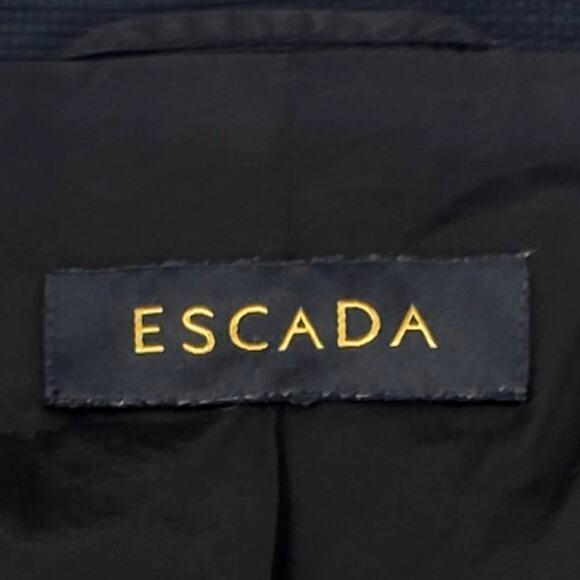 Escada Open Front Waffle Knit Jacket Black - Picture 3 of 7